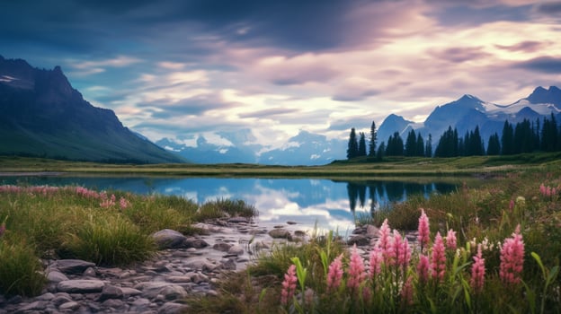 AI generated Nature Landscapes background photo