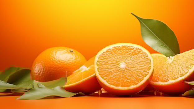 AI generated Orange background photo