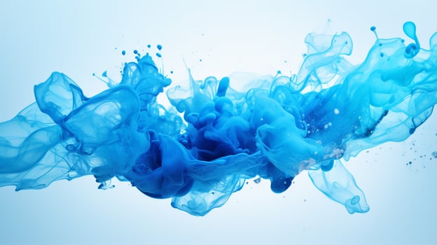 AI generated Sky blue color splash background photo