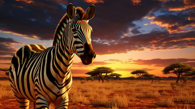 AI generated zebra high quality image photo
