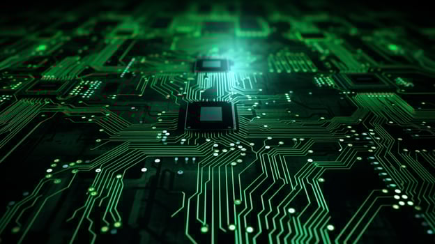 AI generated circuit board background photo