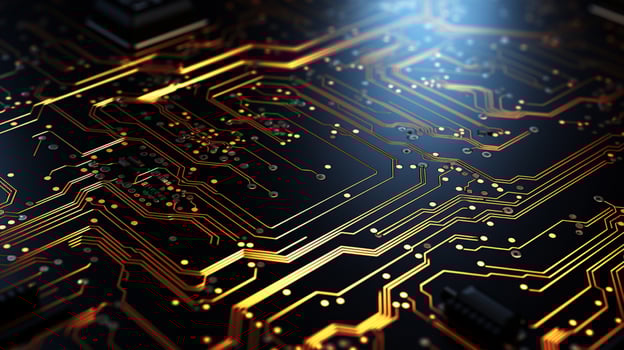 AI generated circuit board background photo