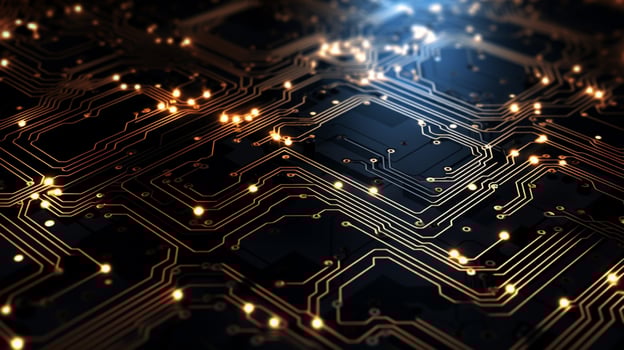 AI generated circuit board background photo