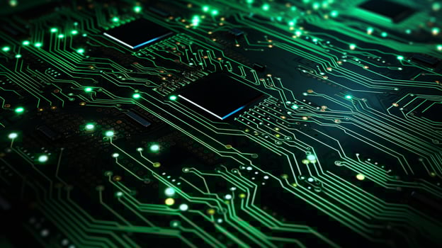 AI generated circuit board background photo