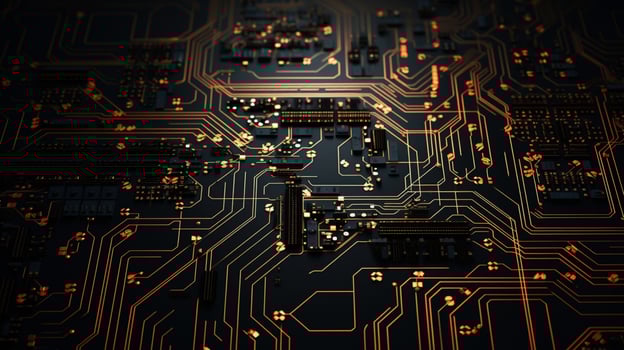 AI generated circuit board background photo