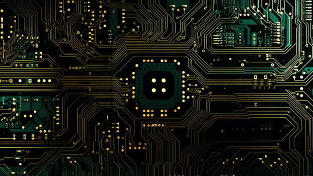 AI generated circuit board background photo