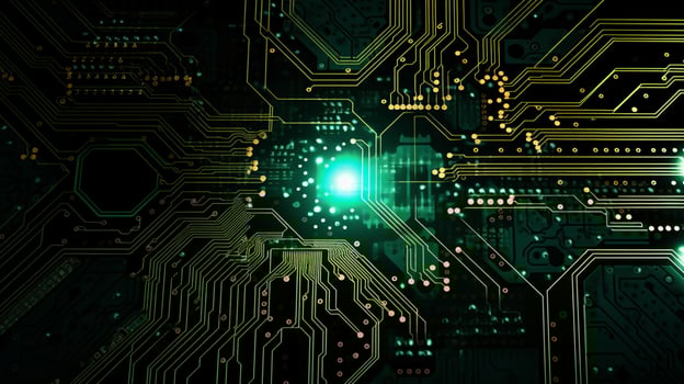 AI generated circuit board background photo