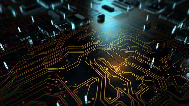 AI generated circuit board background photo