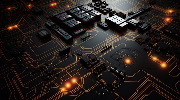 AI generated circuit board background photo