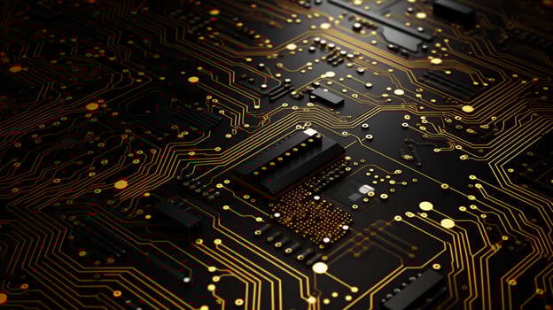 AI generated circuit board background photo