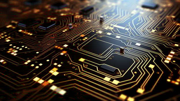AI generated circuit board background photo