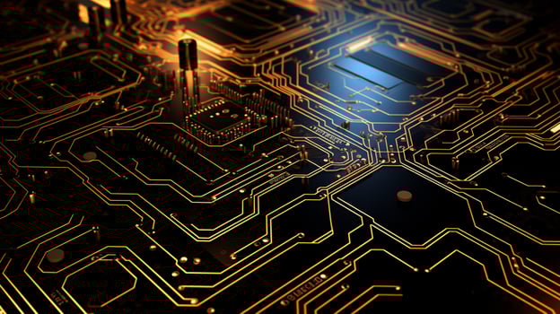 AI generated circuit board background photo
