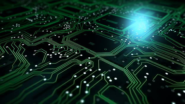 AI generated circuit board background photo