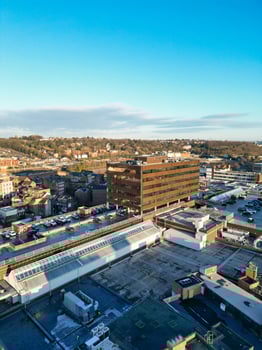 Beautiful High angle View of Central Luton City of England UK. December 1st, 2023 photo