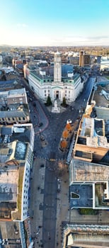 Beautiful High angle View of Central Luton City of England UK. December 1st, 2023 photo