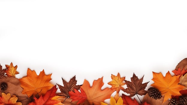 AI generated Joyful Woman Lying in Fall Leaves - Autumnal Lifestyle Portrait photo