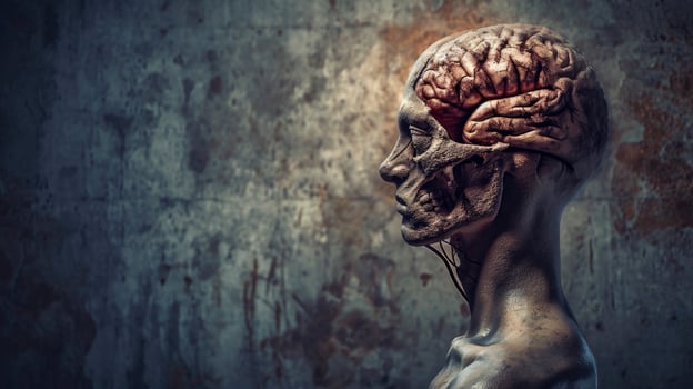 AI generated Abstract illustration concept of mental disorder photo