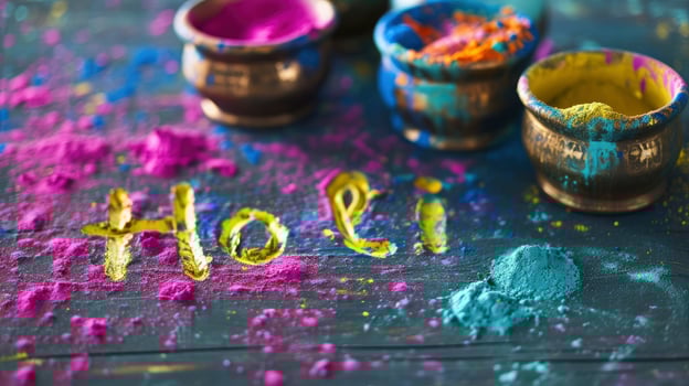 AI generated Holi A Festival of Colors Spring photo