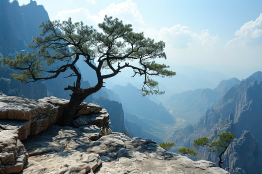AI generated Top of the mountain hiking professional photography photo