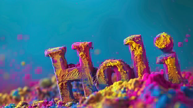 AI generated Holi A Festival of Colors Spring photo