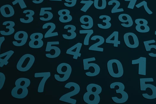 Background of numbers. from zero to nine. Numbers texture. Finance data concept. Matematic. Seamless pattern with numbers. financial crisis concept. Business success. photo