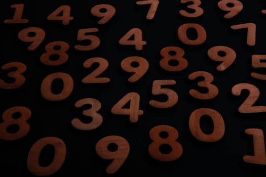 Background of numbers. from zero to nine. Numbers texture. Finance data concept. Matematic. Seamless pattern with numbers. financial crisis concept. Business success. photo