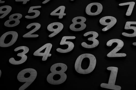 Background of numbers. from zero to nine. Numbers texture. Finance data concept. Matematic. Seamless pattern with numbers. financial crisis concept. Business success. photo