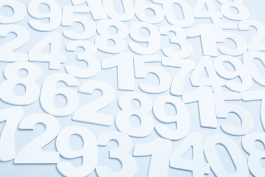 Background of numbers. from zero to nine. Numbers texture. Finance data concept. Matematic. Seamless pattern with numbers. financial crisis concept. Business success. photo