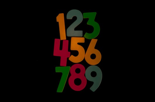 Background of numbers. from zero to nine. Numbers texture. Finance data concept. Matematic. Seamless pattern with numbers. financial crisis concept. Business success. photo