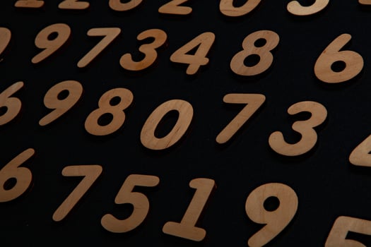 Background of numbers. from zero to nine. Numbers texture. Finance data concept. Matematic. Seamless pattern with numbers. financial crisis concept. Business success. photo