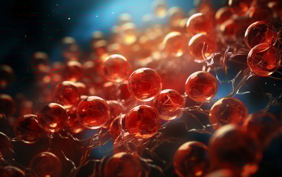 Vivid Blood Cells Flowing in Vein photo