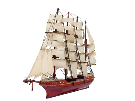 Barque ship gift craft model wooden photo
