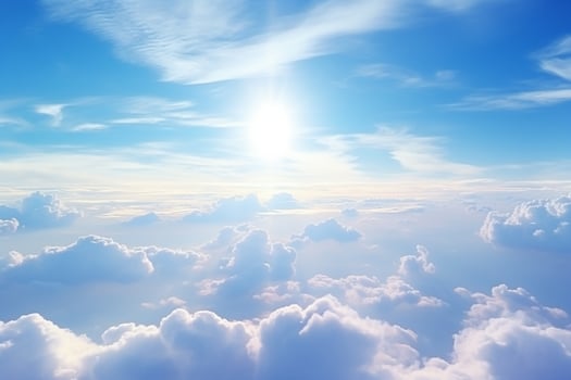 AI generated blue cloud background photo