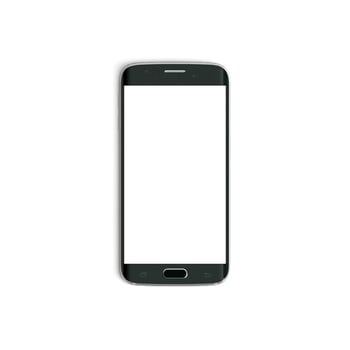 Mobile empty display with blank screen isolated on white background for ads 2 photo