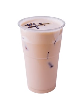 Iced coffee cup isolated on white photo