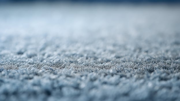 AI generated Macro Texture Detail of Soft Blue Plush Carpet Flooring. photo