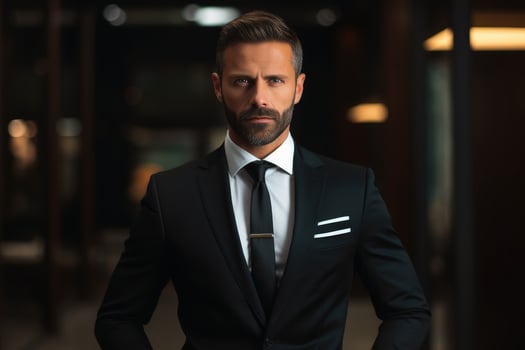 AI generated A business man in an expensive suite. AI generated photo