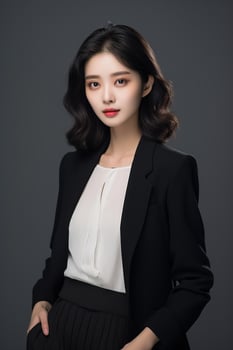 AI generated Portrait of a beautiful asian woman photo