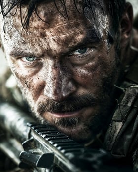 AI generated A Soldiers Grit photo