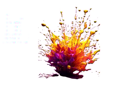 3d Ink paint splash abstract closeup of the painting bright texture generative ai photo