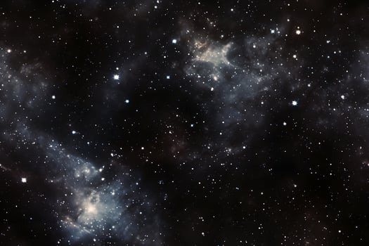 AI generated seamless texture and full-frame background of starry night sky, neural network generated image photo