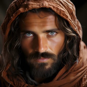 AI generated Portrait of Masculine Arab Men with Headscarf. Generative Ai photo