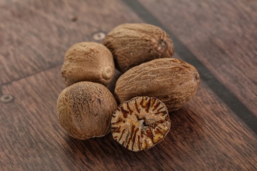 Aroma seasoning Nutmeg for cooking photo