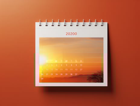 AI generated Elegant Wall Calendar Mockup for Home and Office - AI Generated photo