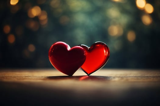 AI generated A Stylish Affection Love-Shaped Realism by Generative AI photo