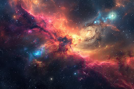 AI generated Dazzling galaxy setting for your design inspiration photo