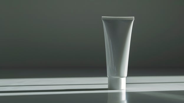 Cosmetic cream tube packaging with blank space for text photo