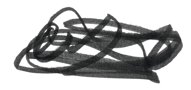 Chaotic lines with black marker, element for designer photo