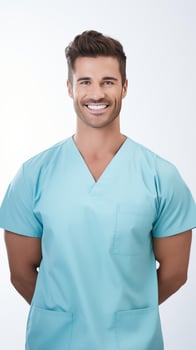 AI generated Cheerful Young Dental Practitioner Ready for Patient Care, Oral Hygiene Advocate photo