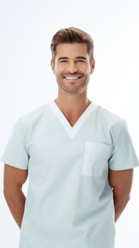 AI generated Skilled Dentist with a Bright Smile, Dedicated to Patient Oral Health photo